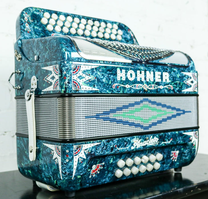 Hohner Anacleto Rey Del Norte TT FBbEb/GCF Accordion GreenAlamo Music ...