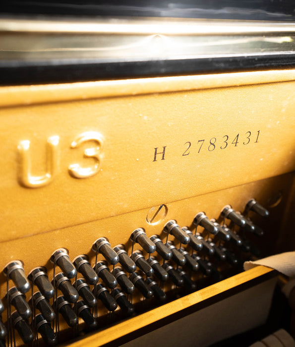 Yamaha U3 Upright Piano | Polished Ebony | 52" | Serial No. 2783431 | Used