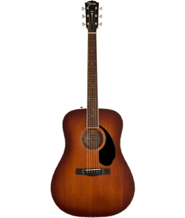 Fender PD-220E Dreadnought Acoustic-Electric Guitar, Ovangkol FB, Cognac Burst