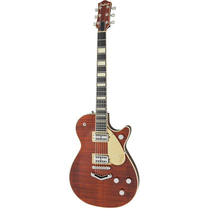 Gretsch G6228FM Players Edition Jet BT with V-Stoptail and Flame Maple, Ebony Fingerboard - Bourbon Stain