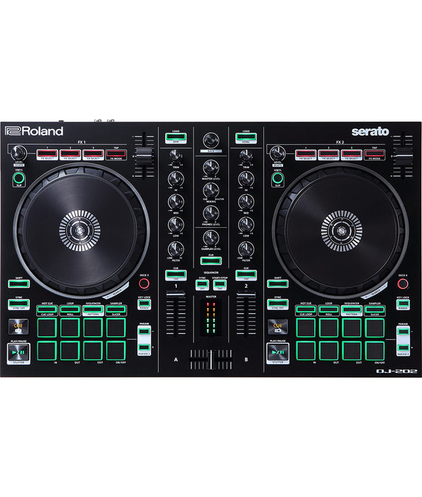 Roland DJ-202 4-deck Serato DJ Controller with Drum Machine
