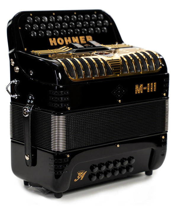 Pre-Owned Hohner Anacleto MARK III 3 Switch Compact Accordion E Key - Black | Used