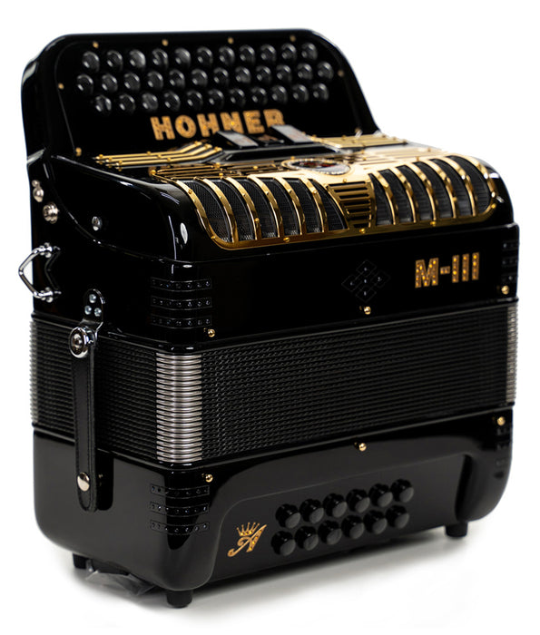 Hohner Anacleto MARK III 3 Switch Compact Accordion E Key - Black
