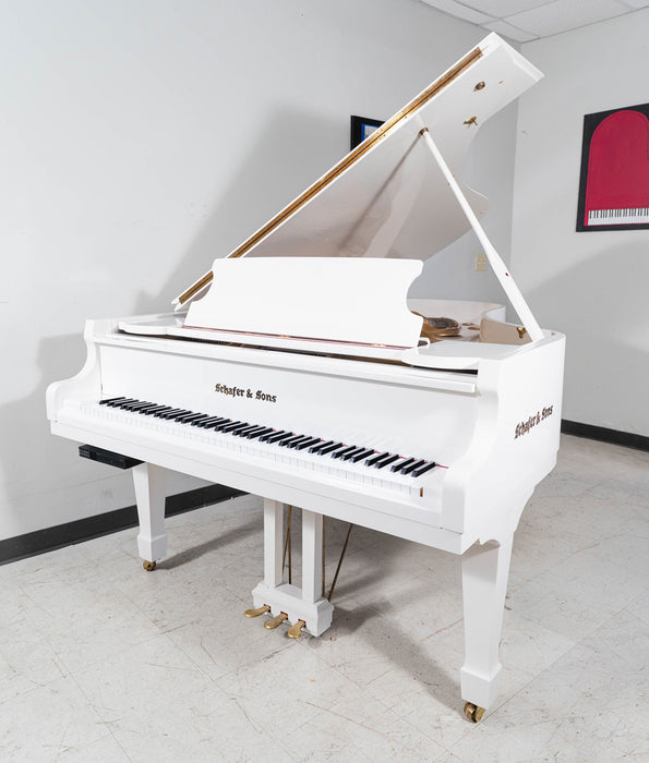 Schafer & Sons SS-59 Player Grand Piano | Polished White | 1988 | Used