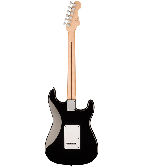 Squier Sonic Stratocaster Electric Guitar - Black, Maple Fingerboard, White Pickguard (Left-handed) | New