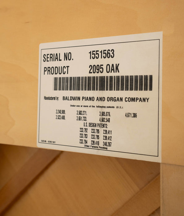 1998 Baldwin Acrosonic Model 2095 Oak Upright Piano - Serial No. 1551563 | Used