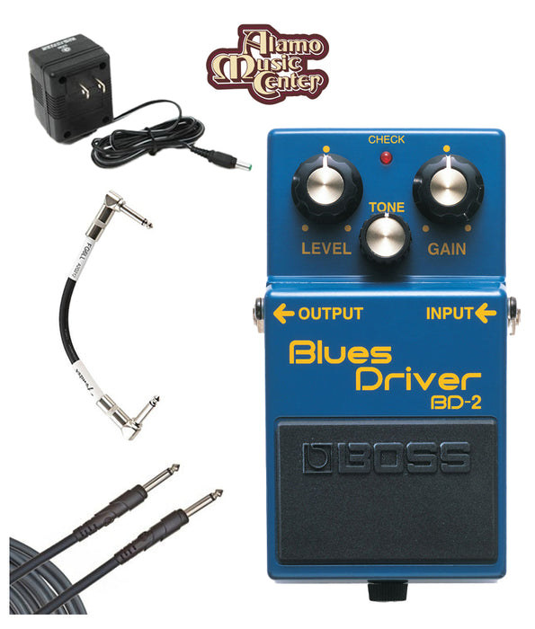 Boss BD-2 Blues Driver Overdrive Pedal Bundle