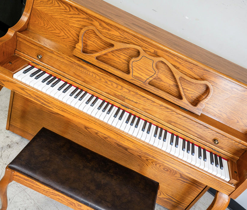 Kimball 437F Queen Anne Upright Piano (1994) | Oak | Serial No. J45848 | Used