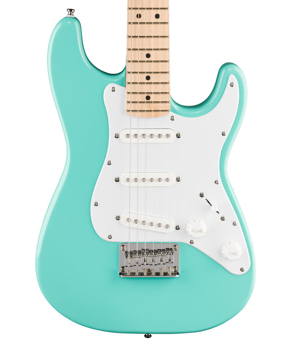 Squier Mini Stratocaster Electric Guitar - Sea Foam Green, Maple FB, White PG | New