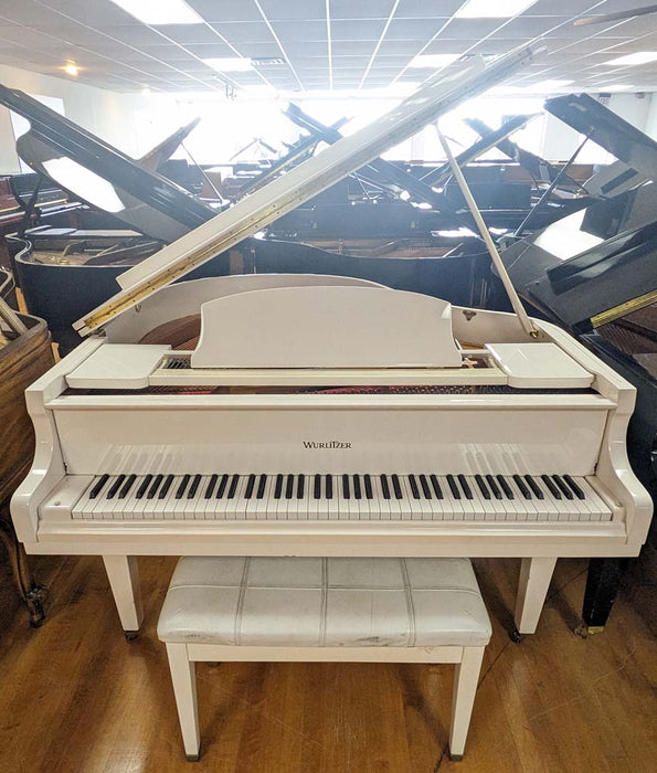 Wurlitzer C143 Grand Piano | Polished White | SN: 66727