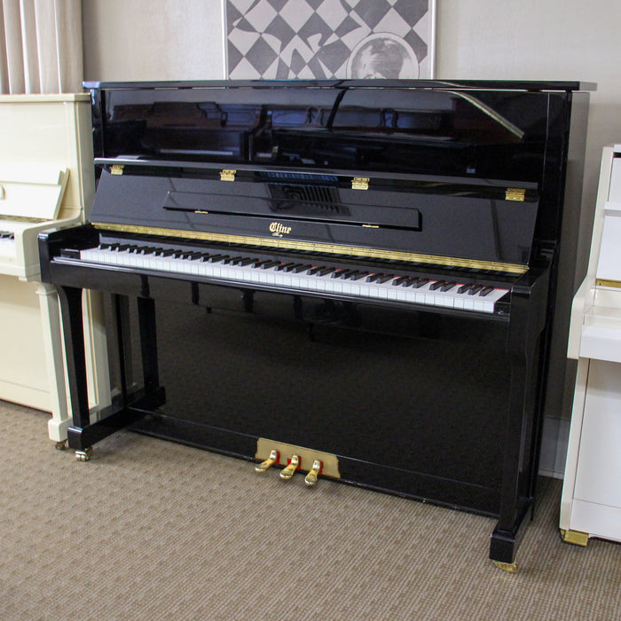 Cline Crescendo Hl 121 Polished Ebony Upright Studio Piano