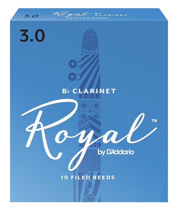 Royal by D'Addario RCB1030 Bb Clarinet Reeds, 3.0 Strength - 10 pack