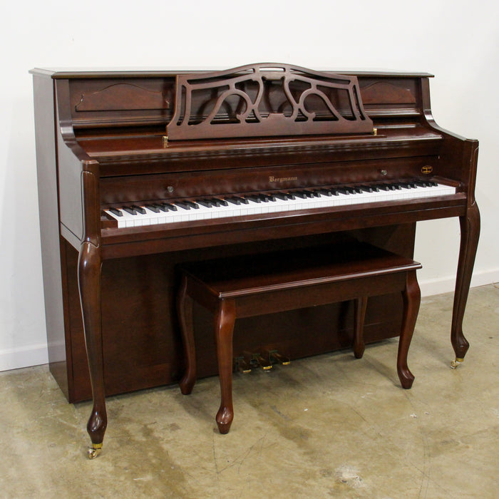 Bergmann by Young Chang Queen Anne Dark Cherry Upright Piano