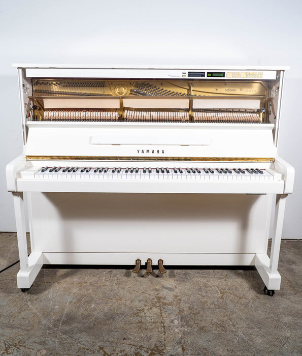 1992 Yamaha MX100B Disklavier Upright Piano | Polished White | Serial No. 5124177 | Used