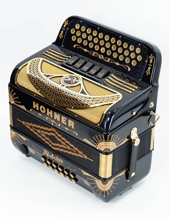 Hohner Anacleto Rey Del Norte Compact FBE Accordion - 5 Switch- Black | New