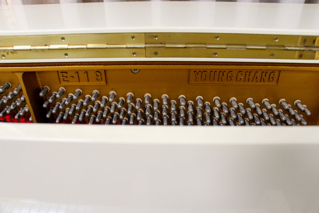 Young Chang E118 White 47" Studio Piano