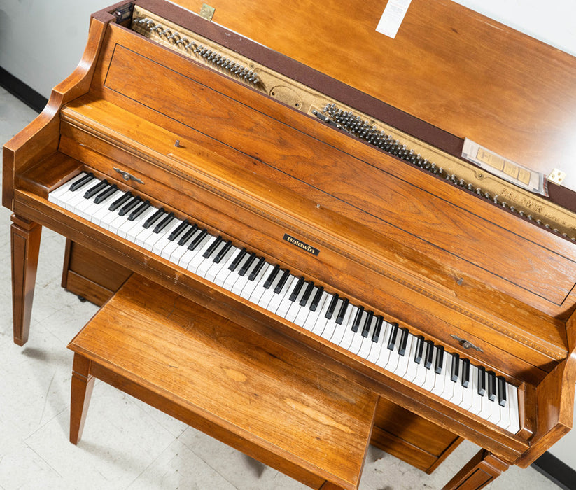 1987 Baldwin 623 Console Upright Piano in Satin Walnut - Serial No. 1389889 | Used
