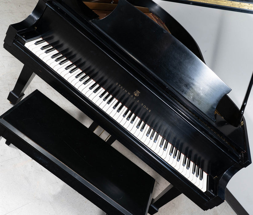 1973 Steinway Model M Grand Piano | Ebony | 5'7" | Serial No. 434449 | Used