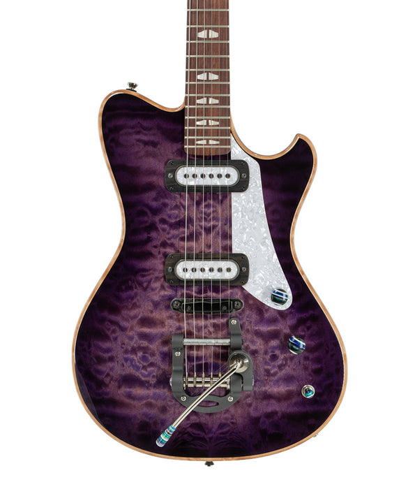 Powers Electric A-Type Electric Guitar - Purple Ube Burst | New