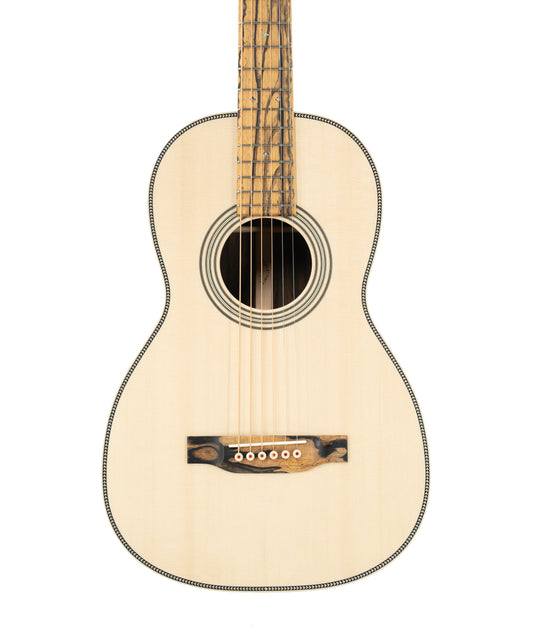 Martin Custom Shop Size 2 Acoustic Guitar Italian Spruce/Ziricote with Pale Moon Ebony Fretboard and Bridge