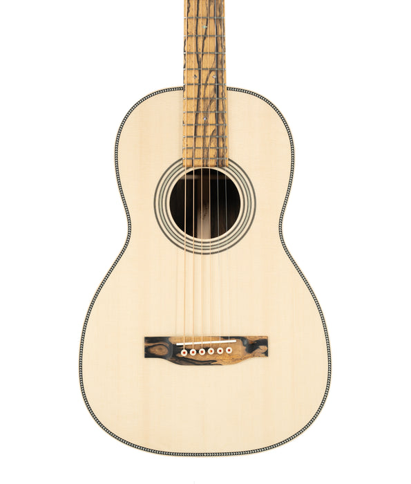 Martin Custom Shop Size 2 Acoustic Guitar Italian Spruce/Ziricote with Pale Moon Ebony Fretboard and Bridge