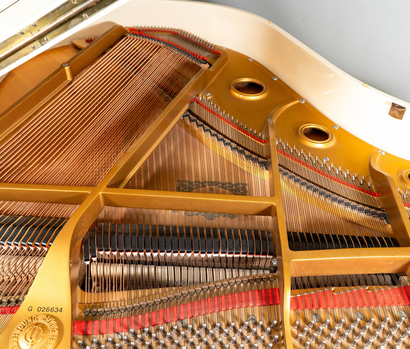 1987 Young Chang G157 Grand Piano in White | Serial No. G026634 | Used