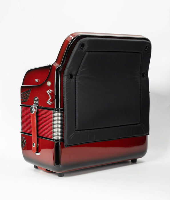 Hohner Anacleto Rey Aguila Two Tone Compact FBE/EAD Accordion - Ruby Red | New