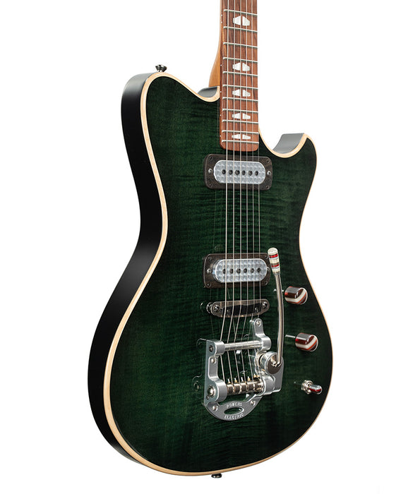 Powers Electric A-Type Select Flamed Maple, FF42 Pickups - Juniper Green | New