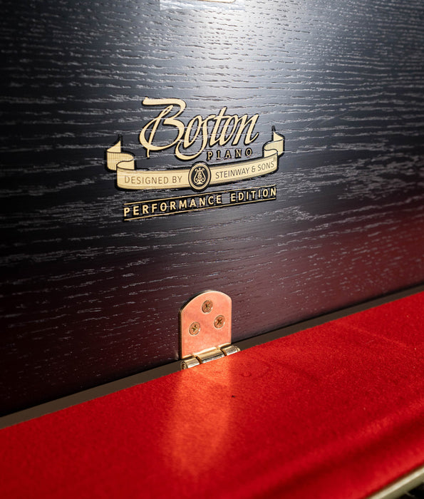 2018 Boston UP118S Performance Edition Upright Piano | Satin Ebony | 46.5" | Serial No. B193246 | Used