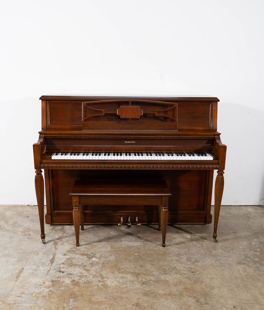 Baldwin Upright Piano in Satin Mahogany (1990) | Used