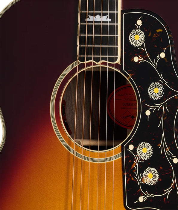 Epiphone IGC Pre-War SJ-200 Spruce/Rosewood Reissue Acoustic Guitar with Pickup - Vintage Sunburst | New