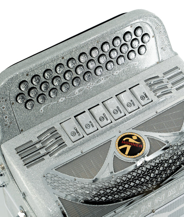 Hohner Rey Aguila Accordion - Silver Metallic | New