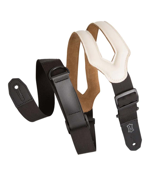 Levy's MRHSS-CRM Garment Leather Guitar Strap - Cream