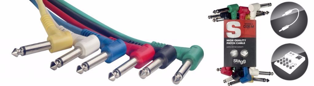 Stagg SPC008LE 6-Pack Patch Cables 3.2"