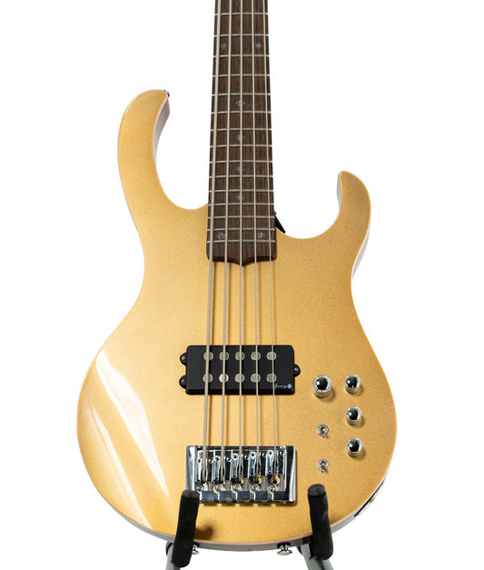 H. Jimenez LBS5-GT Camaleón 5 String Bass Guitar - Glossy Gold Sparkle | New