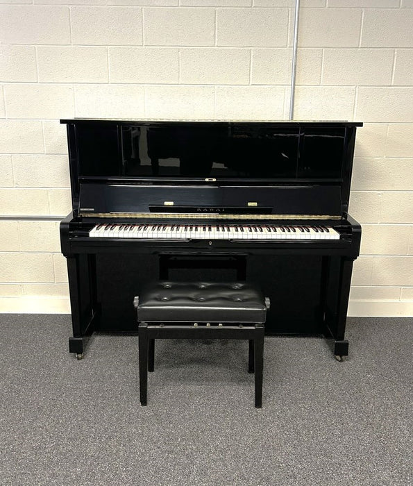 2003 Kawai K50E Upright Piano | Polished Ebony | 49" | Serial No. 2476473 | Used