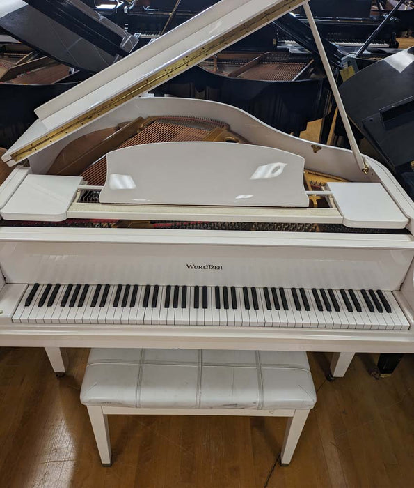 Wurlitzer C143 Grand Piano | Polished White | SN: 66727