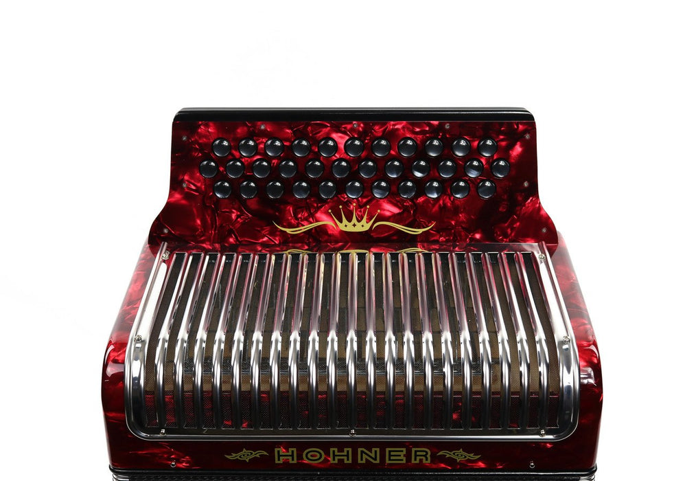 Hohner Corona II Xtreme GCF Button Accordion - Red