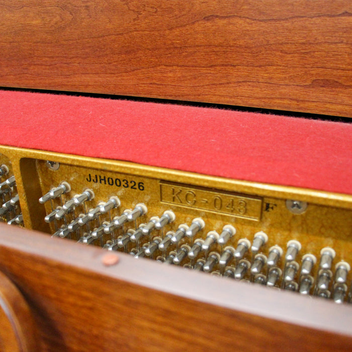 Kohler & Campbell KC-043 Upright Console Piano | Queen Anne - Cherry Satin