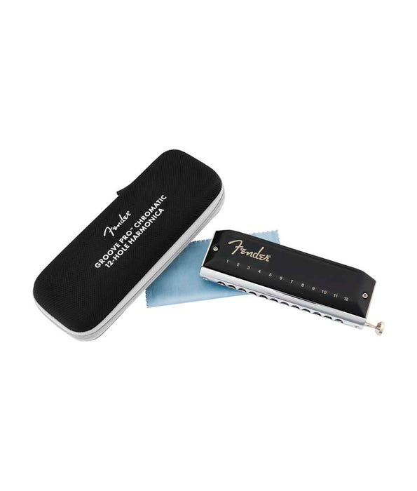 Fender 0990701101 Groove Pro Chromatic 12-Hole Harmonica, Key of C
