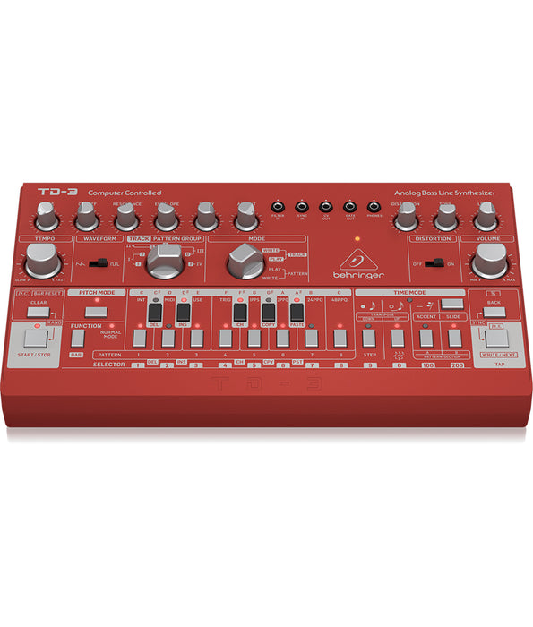 Pre-Owned Behringer TD-3-RD Analog Bass Line Synthesizer, RED