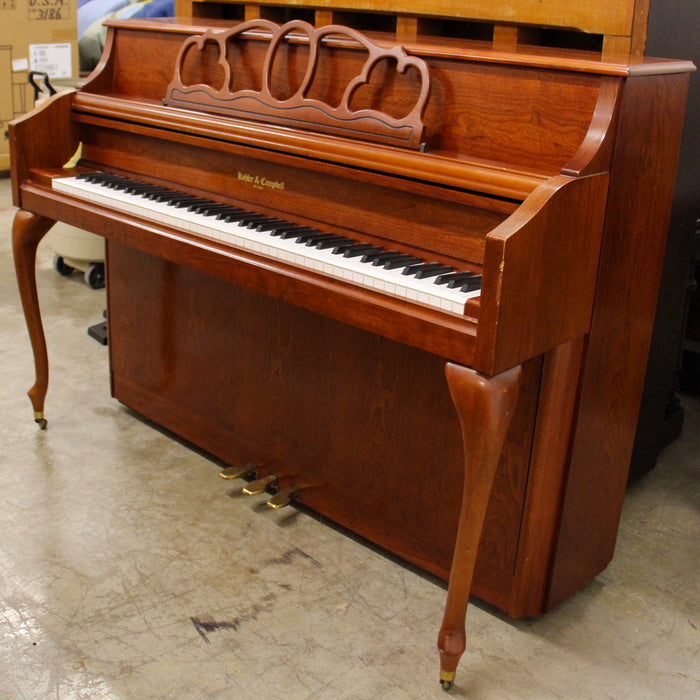 Kohler & Campbell KC-043 Upright Console Piano | Queen Anne - Cherry Satin