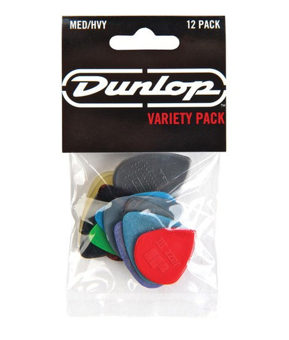 Dunlop PVP102 Pick Variety Pack, Assorted, Med/Heavy, 12/Player's Pack