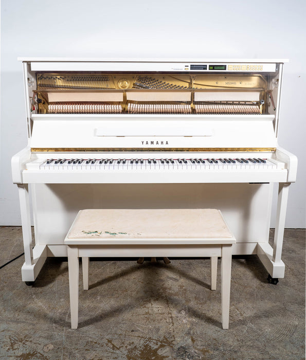 1992 Yamaha MX100B Disklavier Upright Piano | Polished White | Serial No. 5124177 | Used