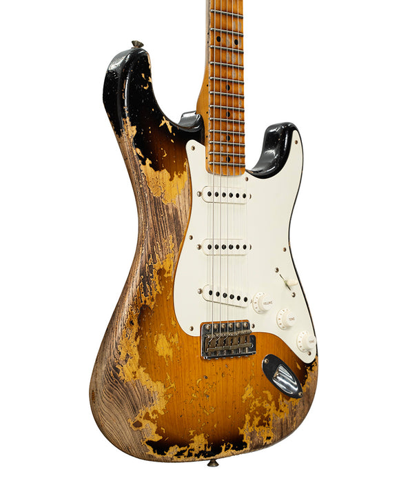2023 Fender Custom Shop 1957 Stratocaster with Esquire Headstock - Super Heavy Relic - Sunburst | Used
