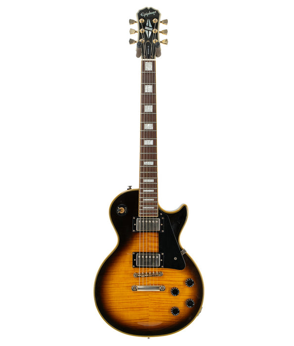 Pre-Owned 2002 Epiphone Les Paul Custom Electric Guitar - Vintage Sunburst | Used