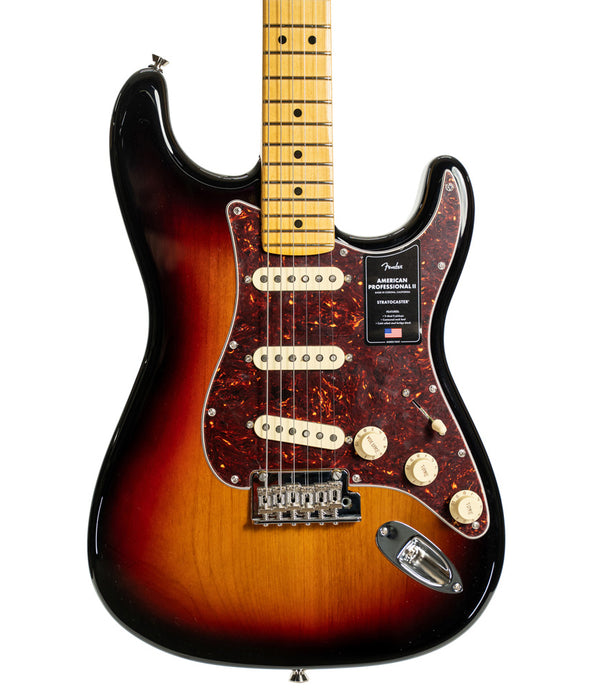 Fender American Professional II Stratocaster, Maple Fingerboard - 3-Color Sunburst