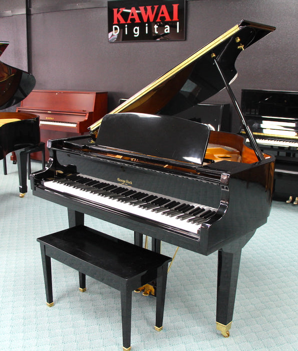 George Steck 4'8" GS42 Baby Grand Piano | Polished Ebony | Used