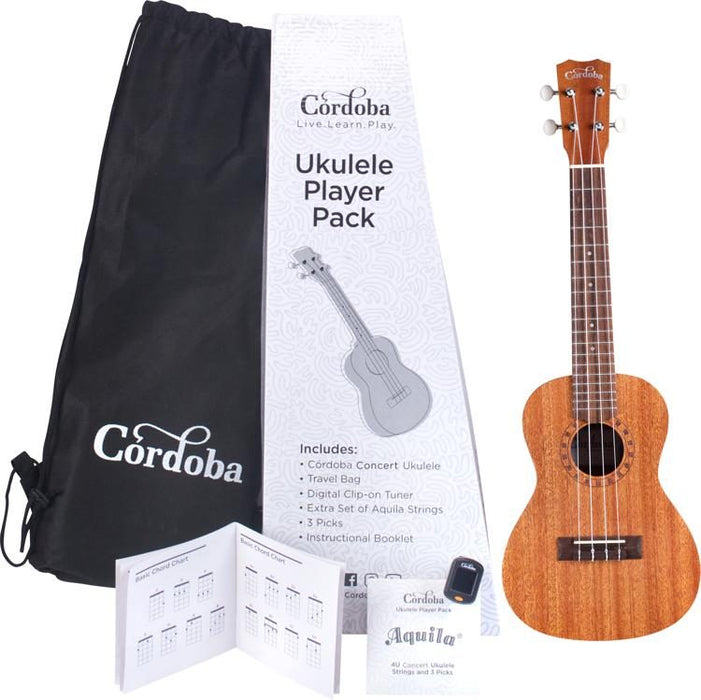 Pre-Owned Cordoba Concert Ukulele, Player Pack - Natural