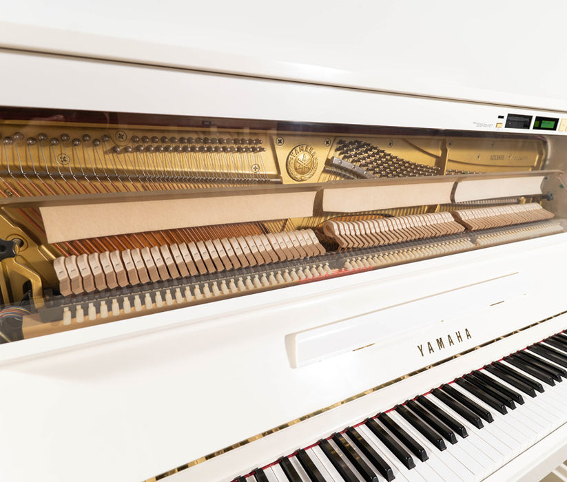 1992 Yamaha MX100B Disklavier Upright Piano | Polished White | Serial No. 5124177 | Used